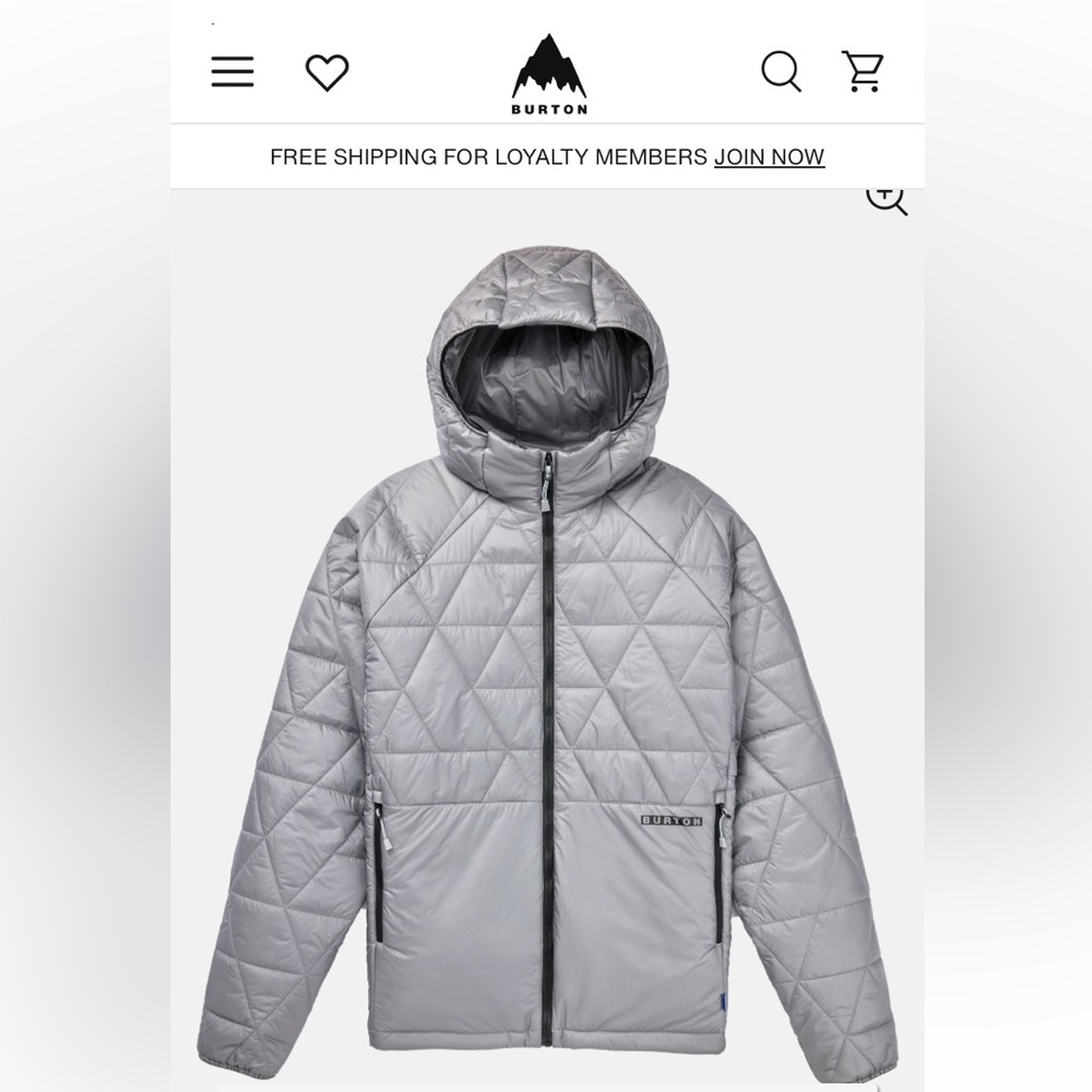 NWT Burton Heat Hooded Puffer Jacket